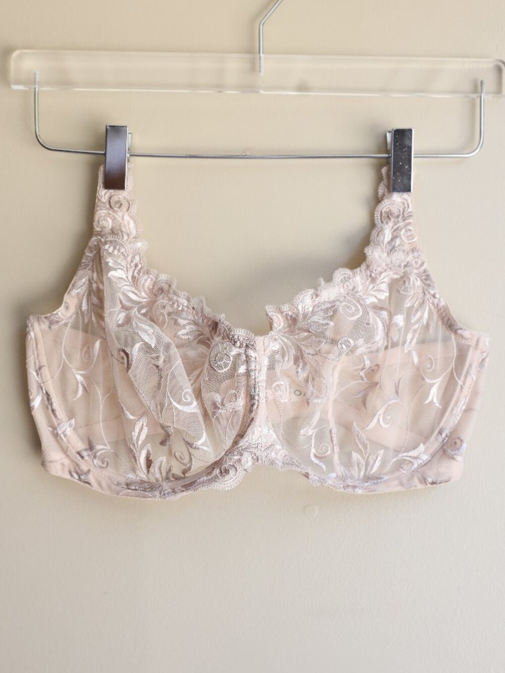 Soma Sensuous Lace Unlined Underwire Bra Beige Nude (38DD)